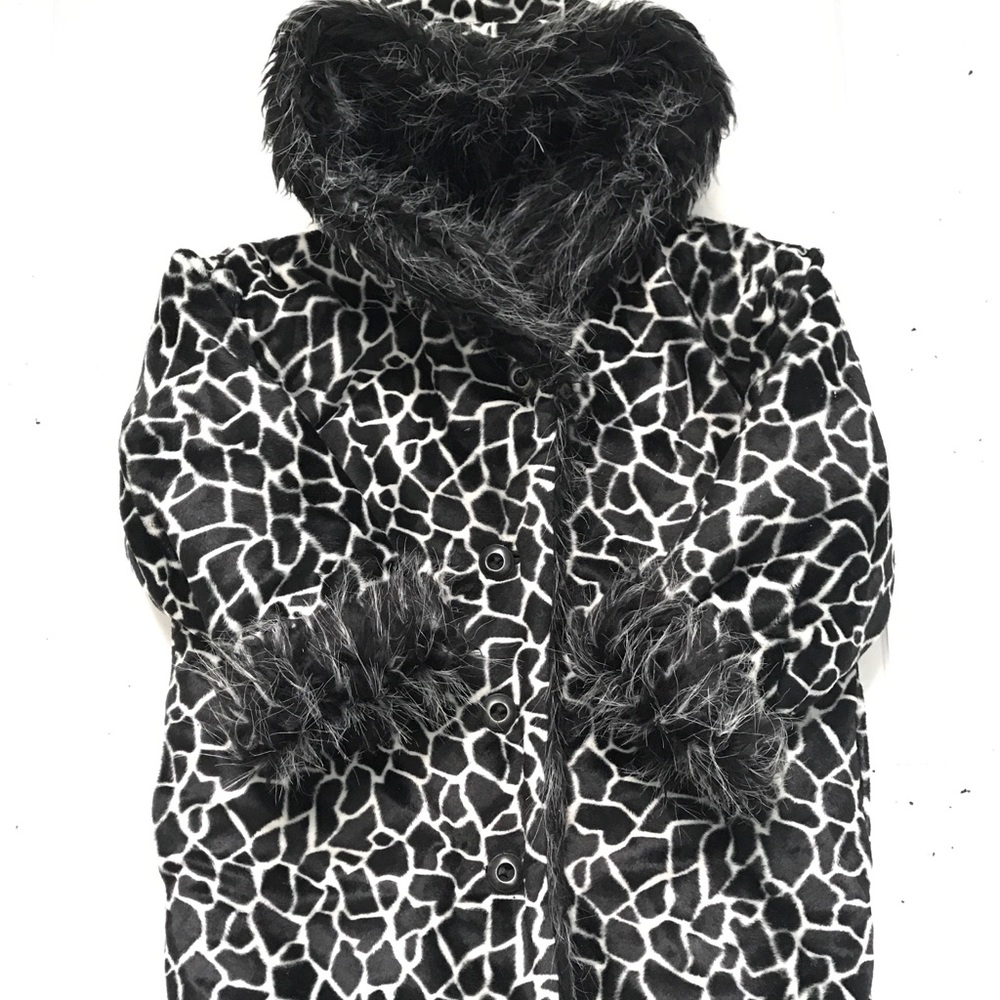 Flapdoodles LIKE NEW reversible faux fur coat sz 8 - Picture 6 of 8